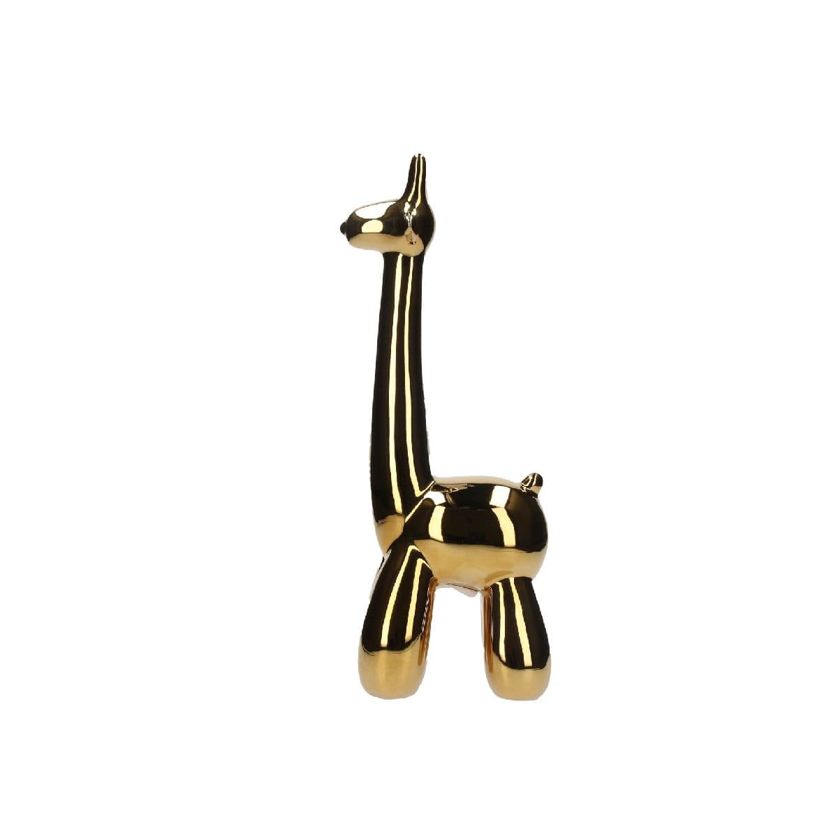 Escultura Gold Giraffe Balloon Animal