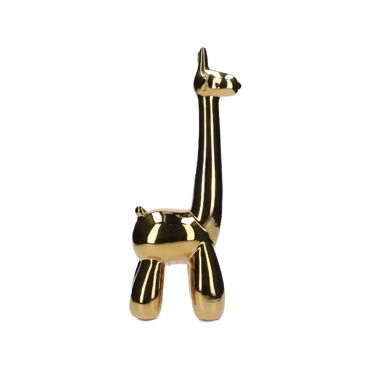 Escultura Gold Giraffe Balloon Animal