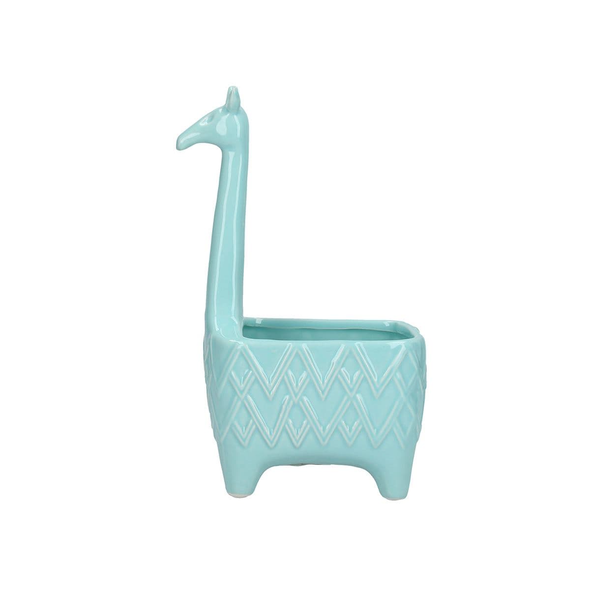 Macetero Ceramic Giraffe Blue