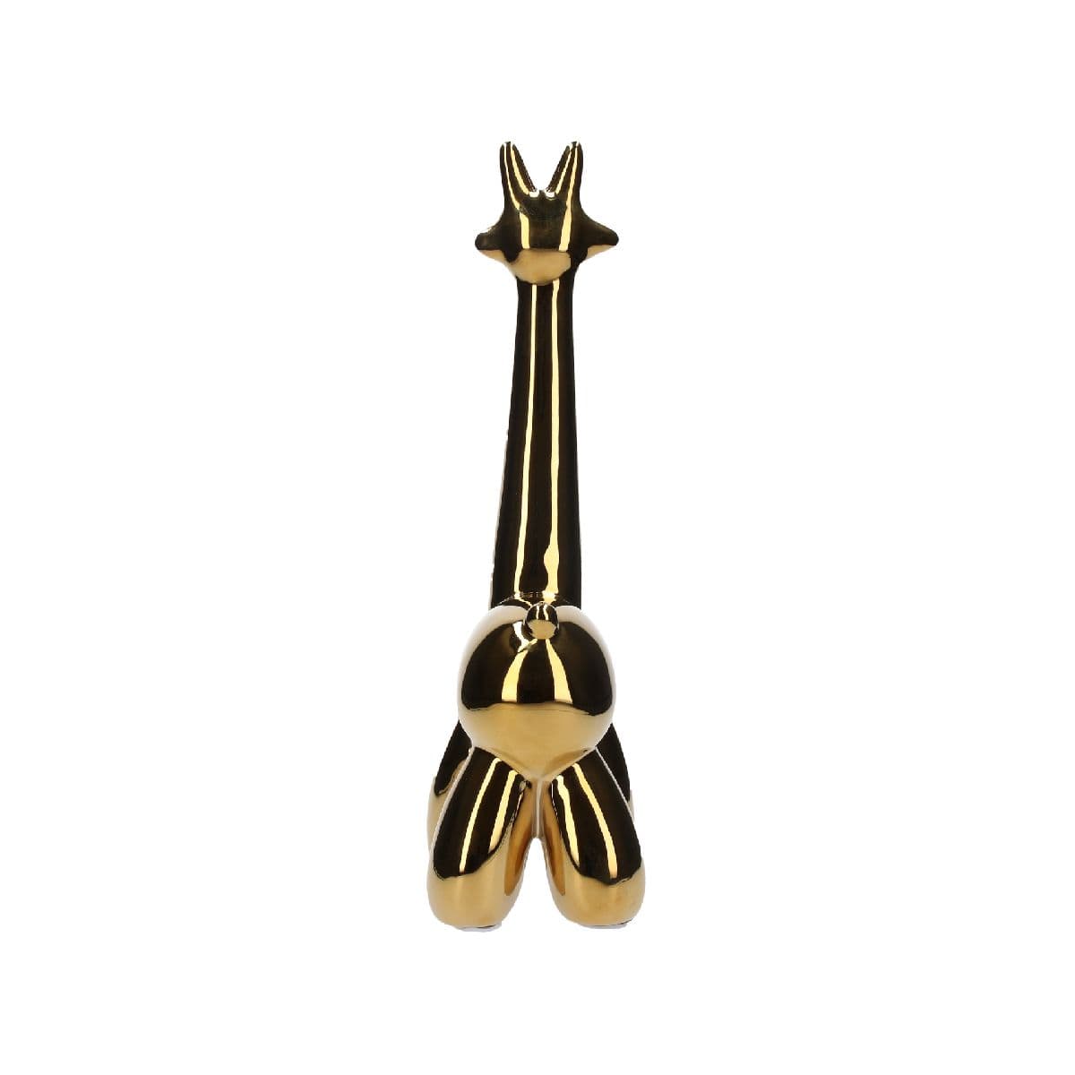 Escultura Gold Giraffe Balloon Animal