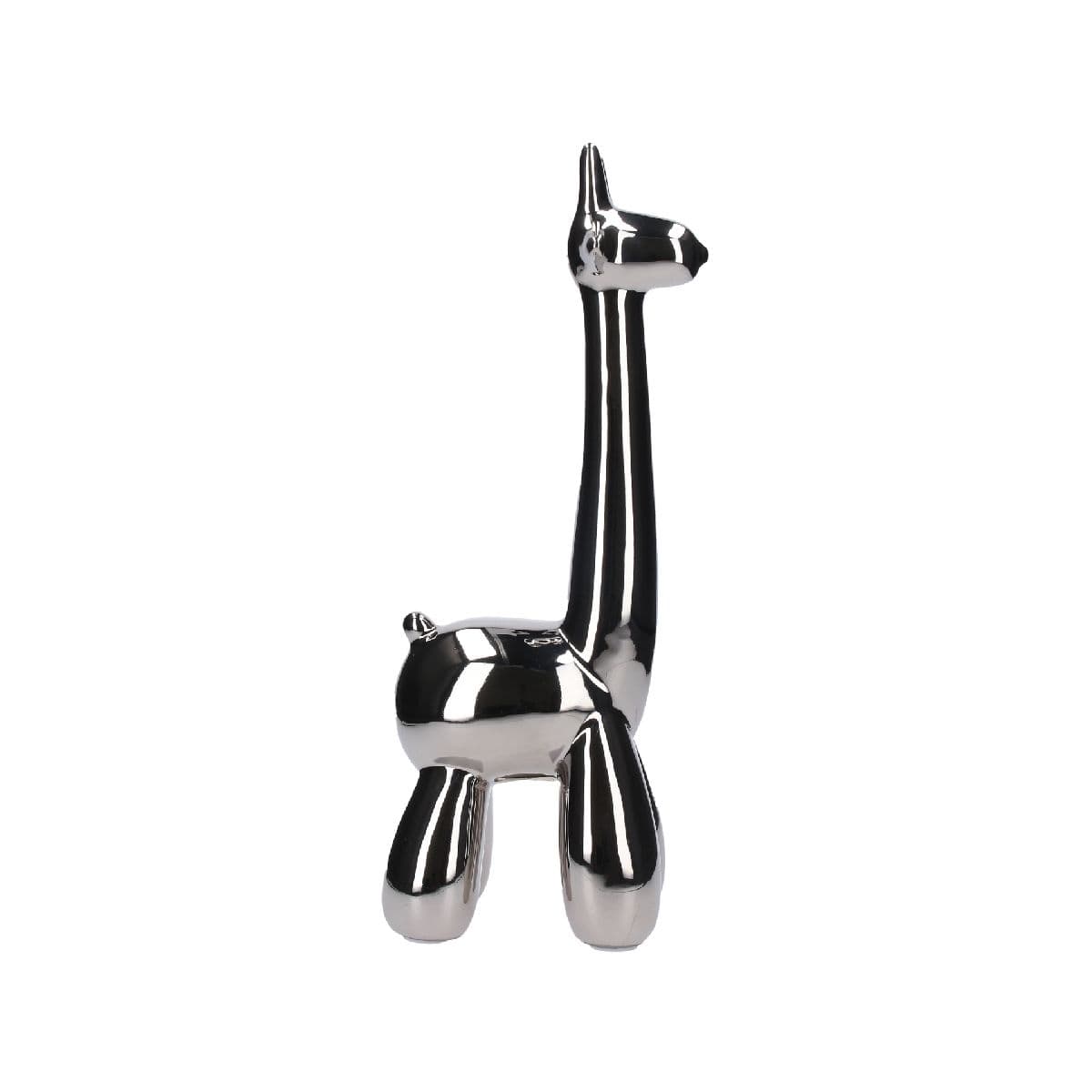 Escultura Silver Giraffe Balloon Animal