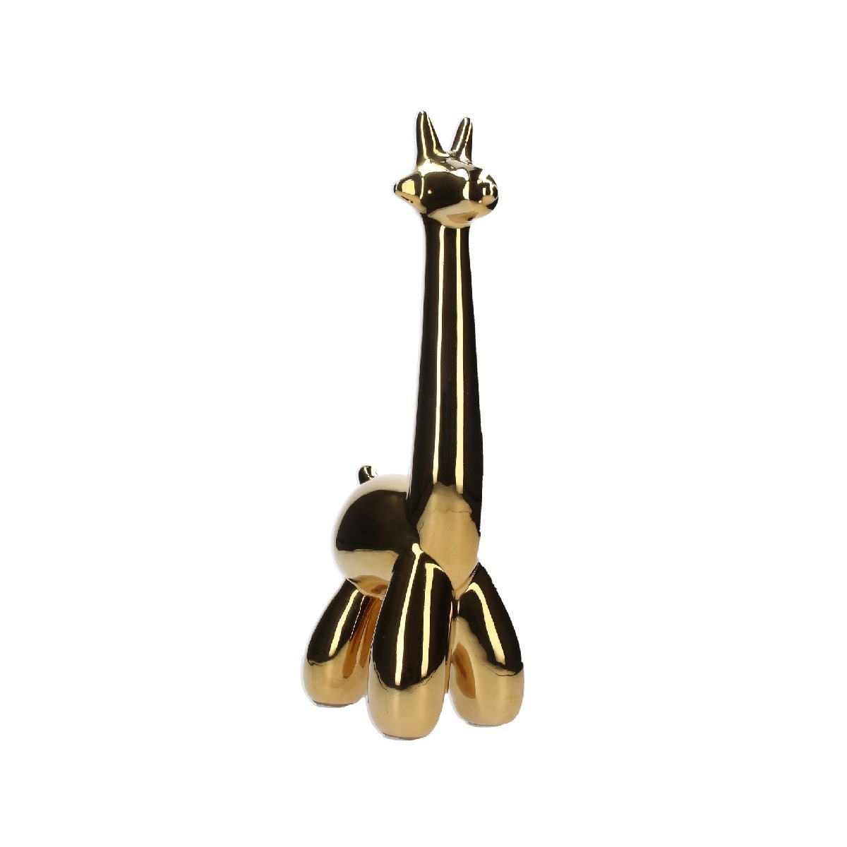 Escultura Gold Giraffe Balloon Animal