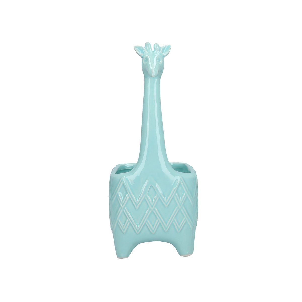 Macetero Ceramic Giraffe Blue