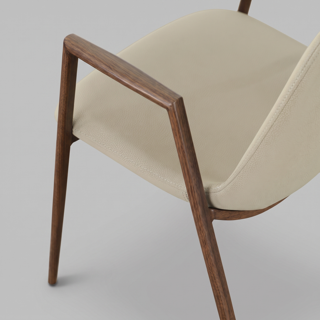 Silla Desi Beige & Walnut - Única configuración - vista 2